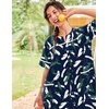 image:imageEkouaer House Dress for Women with Pockets Duster Button Down NightgownHawaiian Leaves