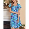 image:imageEkouaer House Dress for Women with Pockets Short Sleeve Moo Moos NightgownsAqua Multi