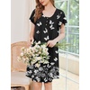 image:imageEkouaer House Dress for Women with Pockets Short Sleeve Moo Moos NightgownsButterfly Black