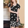 image:imageEkouaer House Dress for Women with Pockets Short Sleeve Moo Moos NightgownsButterfly Black