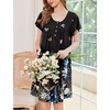 image:imageEkouaer House Dress for Women with Pockets Short Sleeve Moo Moos NightgownsColorful Butterfly Black