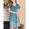image:imageEkouaer House Dress for Women with Pockets Short Sleeve Moo Moos NightgownsFloral Blue Green