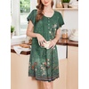 image:imageEkouaer House Dress for Women with Pockets Short Sleeve Moo Moos NightgownsFloral Green