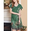 image:imageEkouaer House Dress for Women with Pockets Short Sleeve Moo Moos NightgownsFloral Green