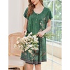 image:imageEkouaer House Dress for Women with Pockets Short Sleeve Moo Moos NightgownsFloral Green