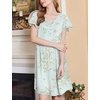 image:imageEkouaer House Dress for Women with Pockets Short Sleeve Moo Moos NightgownsFloral Light Green