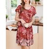image:imageEkouaer House Dress for Women with Pockets Short Sleeve Moo Moos NightgownsFloral Red