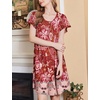 image:imageEkouaer House Dress for Women with Pockets Short Sleeve Moo Moos NightgownsFloral Red