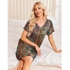 image:imageEkouaer House Dress for Women with Pockets Short Sleeve Nightgowns Moo MoosBrown Ethnic Floral