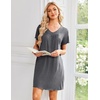 image:imageEkouaer House Dress for Women with Pockets Short Sleeve Nightgowns Moo MoosMid Grey