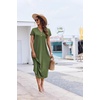 image:imageEkouaer Long Nightgowns For Women Short Sleeve Midi Nightgown With PocketsArmy Green