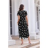 image:imageEkouaer Long Nightgowns For Women Short Sleeve Midi Nightgown With PocketsButterfly