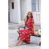 image:imageEkouaer Long Nightgowns For Women Short Sleeve Midi Nightgown With PocketsChristmas Elk