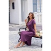 image:imageEkouaer Long Nightgowns For Women Short Sleeve Midi Nightgown With PocketsEggplant Purple