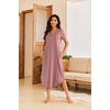 image:imageEkouaer Long Nightgowns For Women Short Sleeve Midi Nightgown With PocketsGray Purple Red