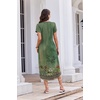 image:imageEkouaer Long Nightgowns For Women Short Sleeve Midi Nightgown With PocketsGreen Ethnic Style