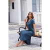 image:imageEkouaer Long Nightgowns For Women Short Sleeve Midi Nightgown With PocketsNavy