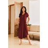 image:imageEkouaer Long Nightgowns For Women Short Sleeve Midi Nightgown With PocketsWine Red