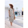 image:imageEkouaer Long Nightgowns For Women Short Sleeve Midi Nightgown With PocketsYellow Leaves