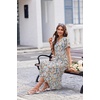 image:imageEkouaer Long Nightgowns For Women Short Sleeve Midi Nightgown With PocketsYellow Leaves