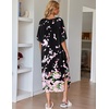 image:imageEkouaer Long Nightgowns for Women Short Sleeve Night Gowns with PocketsBegonia Black