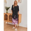 image:imageEkouaer Long Nightgowns for Women Short Sleeve Night Gowns with PocketsCherry Blossoms Black