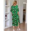 image:imageEkouaer Long Nightgowns for Women Short Sleeve Night Gowns with PocketsChristmas Green Snowman
