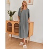 image:imageEkouaer Long Nightgowns for Women Short Sleeve Night Gowns with PocketsDark Grey