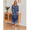 image:imageEkouaer Long Nightgowns for Women Short Sleeve Night Gowns with PocketsFlower Navy