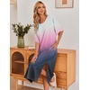 image:imageEkouaer Long Nightgowns for Women Short Sleeve Night Gowns with PocketsGradients
