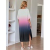 image:imageEkouaer Long Nightgowns for Women Short Sleeve Night Gowns with PocketsGradients