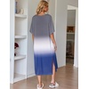 image:imageEkouaer Long Nightgowns for Women Short Sleeve Night Gowns with PocketsGradients Grey