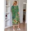 image:imageEkouaer Long Nightgowns for Women Short Sleeve Night Gowns with PocketsRetro Ethnic Print