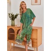 image:imageEkouaer Long Nightgowns for Women Short Sleeve Night Gowns with PocketsRetro Ethnic Print