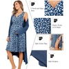 image:imageEkouaer Maternity Nursing Gown and Robe Set Labor Delivery NightgownsBlue Daisy