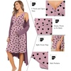 image:imageEkouaer Maternity Nursing Gown and Robe Set Labor Delivery NightgownsGrey Purple Red Heart