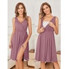 image:imageEkouaer Maternity Nursing Gown and Robe Set Labor Delivery NightgownsGrey Red
