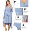 image:imageEkouaer Maternity Nursing Gown and Robe Set Labor Delivery NightgownsLight Blue
