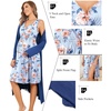 image:imageEkouaer Maternity Nursing Gown and Robe Set Labor Delivery NightgownsLight Bluepink Flower