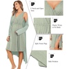 image:imageEkouaer Maternity Nursing Gown and Robe Set Labor Delivery NightgownsLight Green Leopard