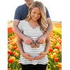 image:imageEkouaer Maternity Shirts 3 Packs Summer Pregnancy Clothes Tops for WorkBlackGreyWhite
