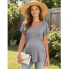 image:imageEkouaer Maternity Shirts 3 Packs Summer Pregnancy Clothes Tops for WorkBlackGreyWhite
