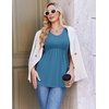 image:imageEkouaer Maternity Shirts 3 Packs Summer Pregnancy Clothes Tops for WorkBlackLake BlueLake Green