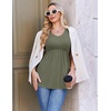 image:imageEkouaer Maternity Shirts 3 Packs Summer Pregnancy Clothes Tops for WorkBlackOlive GreenGrey