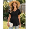 image:imageEkouaer Maternity Shirts 3 Packs Summer Pregnancy Clothes Tops for WorkBlackOlive GreenGrey