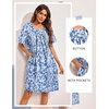 image:imageEkouaer Moo Moos for Women Button House Dresses for Women with Pocket MumuBlue Boho
