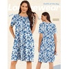 image:imageEkouaer Moo Moos for Women Button House Dresses for Women with Pocket MumuBlue Boho