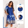 image:imageEkouaer Moo Moos for Women Button House Dresses for Women with Pocket MumuBlue Mandala