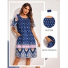 image:imageEkouaer Moo Moos for Women Button House Dresses for Women with Pocket MumuNavy Boho