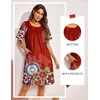 image:imageEkouaer Moo Moos for Women Button House Dresses for Women with Pocket MumuRed Mandala